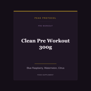 Clean Pre Workout 300g, a pre workout food supplement from Peak Protocol, Blue Raspberry, Watermelon, Citrus
