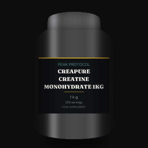 Creapure Creatine Monohydrate 1kg, legal food supplement sold by Peak Protocol UK