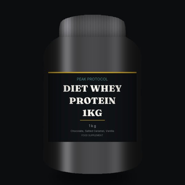Diet Whey Protein 1kg, legal food supplement sold by Peak Protocol UK