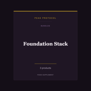 Foundation Stack, a bundles food supplement from Peak Protocol, 3 products