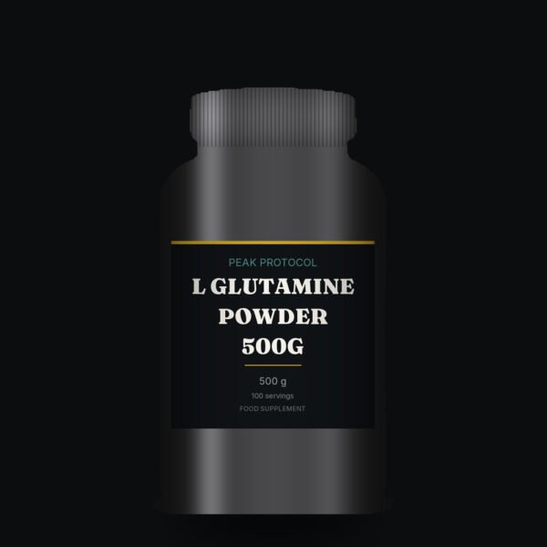 L Glutamine Powder 500g, legal food supplement sold by Peak Protocol UK